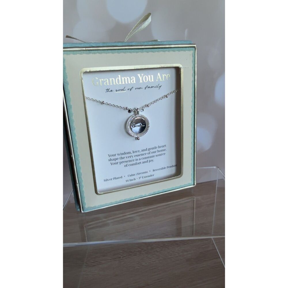Grandma Pendant Necklace | Silver Plated | New In Box